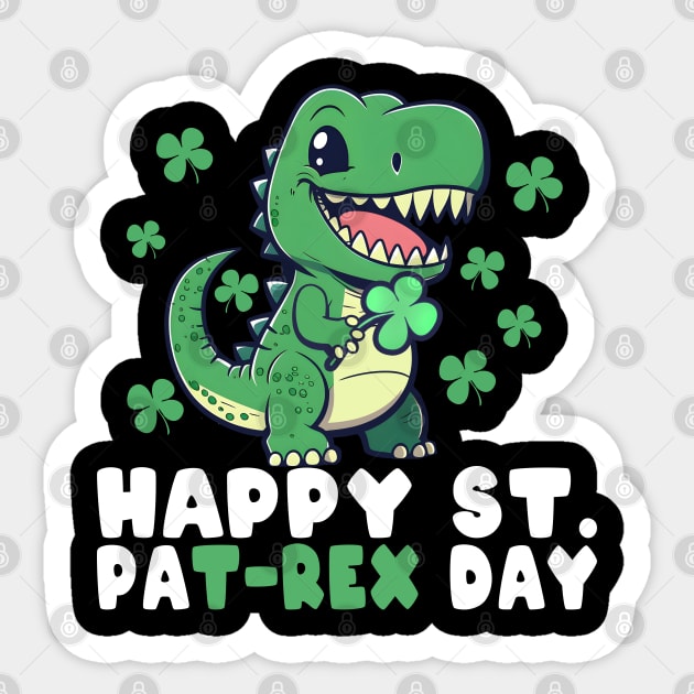 Happy St PaT-Rex Dinosaur Saint Patrick's Day For Boys Girls Sticker by Daytone